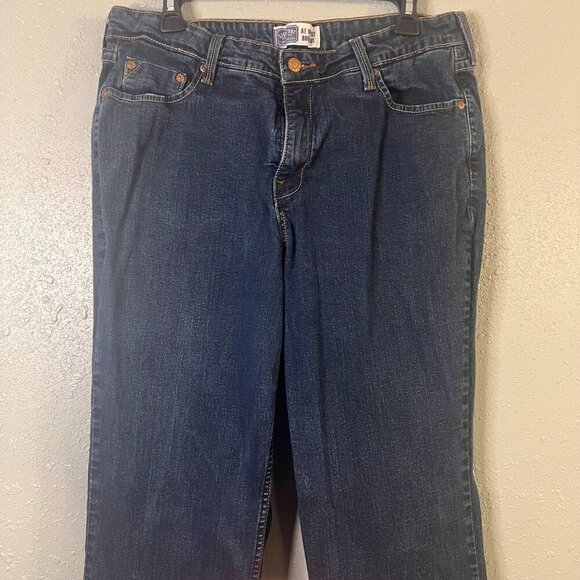 Levi Strauss & Co Signature At Waist Bootcut Misses 16 Medium Dark Wash - Picture 9 of 10